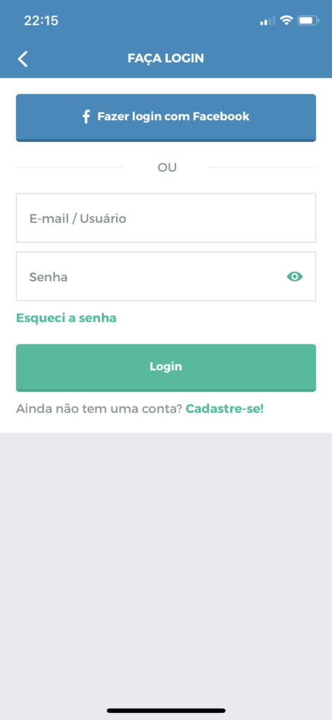 App MaxMilhas pro iOS: login na conta